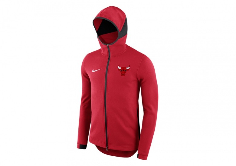 NIKE NBA CHICAGO BULLS DRY SHOWTIME HOODIE UNIVERSITY RED