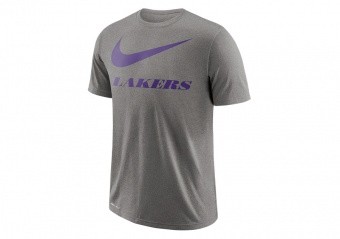 NIKE NBA LOS ANGELES LAKERS DRY TEE SWOOSH DARK GREY HEATHER