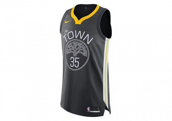 NIKE NBA GOLDEN STATE WARRIORS KEVIN DURANT AUTHENTIC JERSEY ANTHRACITE