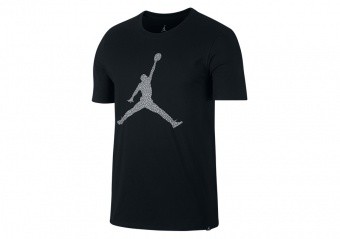 NIKE AIR JORDAN SPORTSWEAR JUMPMAN ELEPHANT PRINT FILL TEE BLACK