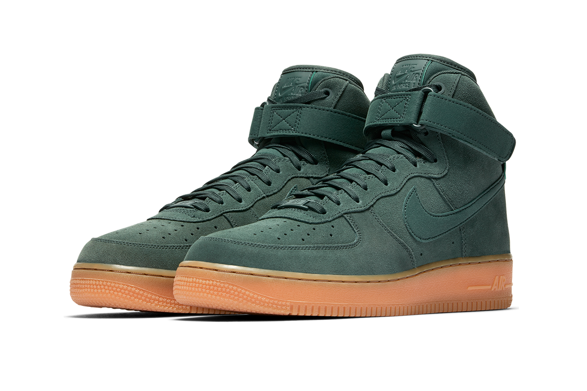 NIKE AIR FORCE 1 HIGH '07 LV8 SUEDE GREEN