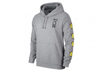 NIKE AIR JORDAN SPORTSWEAR LAST SHOT HOODIE CARBON HEATHER