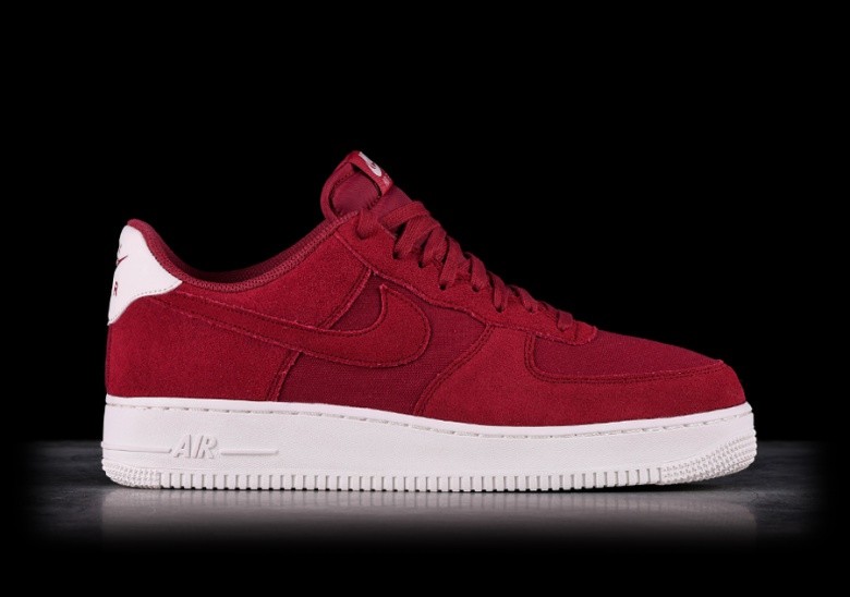 red and white suede air force ones