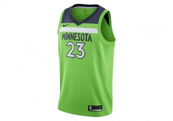 NIKE NBA MINNESOTA TIMBERWOLVES JIMMY BUTLER SWINGMAN JERSEY ACTION GREEN