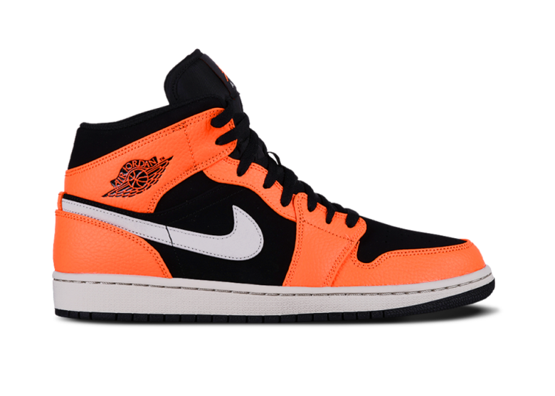 NIKE AIR JORDAN 1 RETRO MID GS BLACK ORANGE