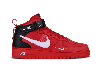 NIKE AIR FORCE 1 MID '07 LV8 UTILITY RED