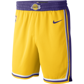 NIKE NBA LOS ANGELES LAKERS SWINGMAN ROAD SHORTS AMARILLO