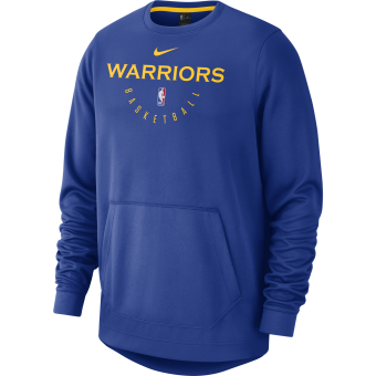NIKE NBA GOLDEN STATE WARRIORS SPOTLIGHT CREW HOODIE RUSH BLUE