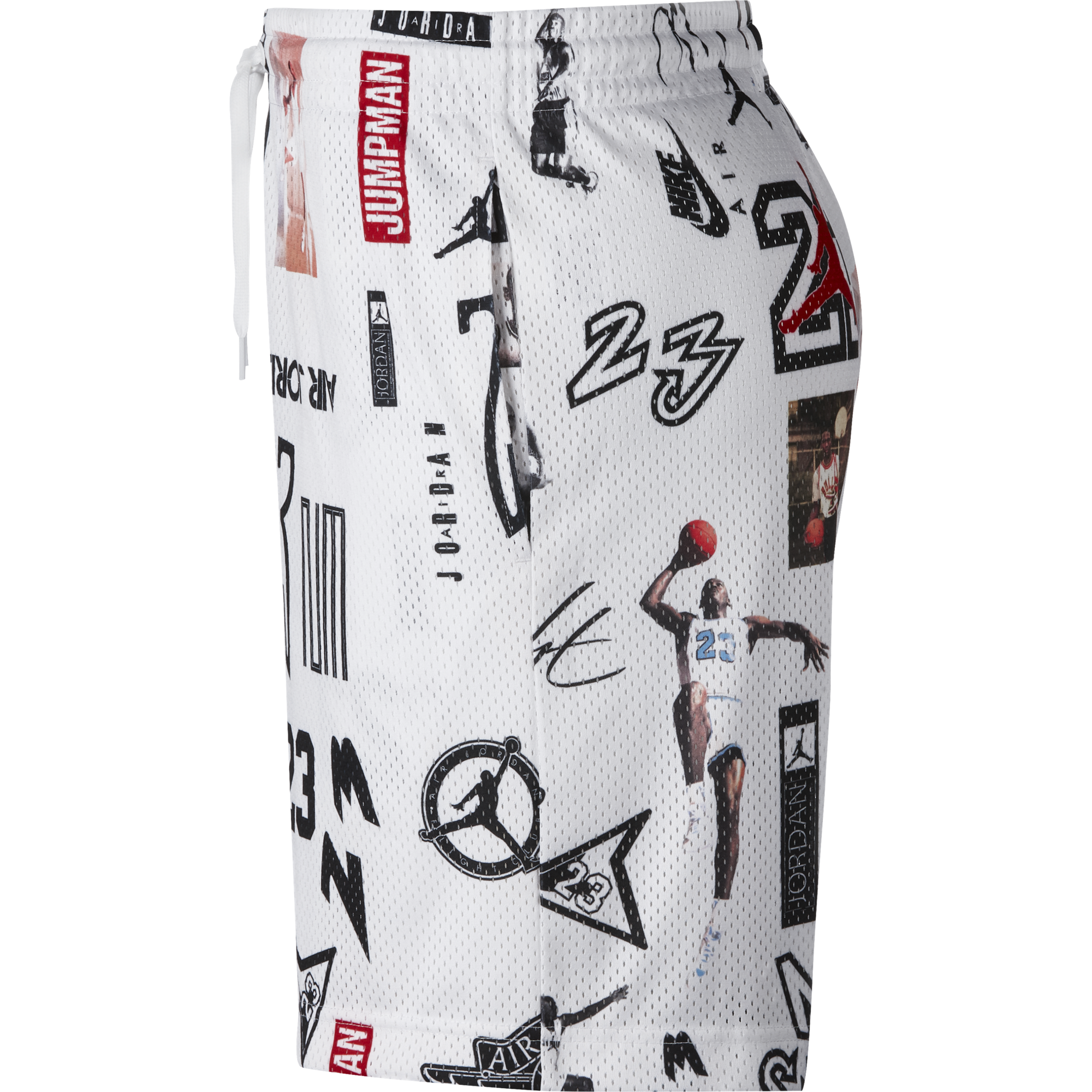 NIKE AIR JORDAN JUMPMAN GFX MESH SHORTS WHITE