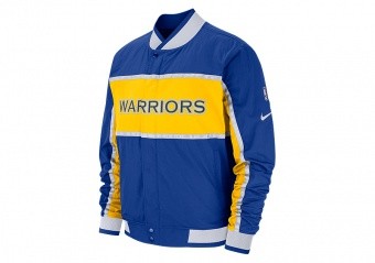 NIKE NBA GOLDEN STATE WARRIORS COURTSIDE ICON JACKET RUSH BLUE