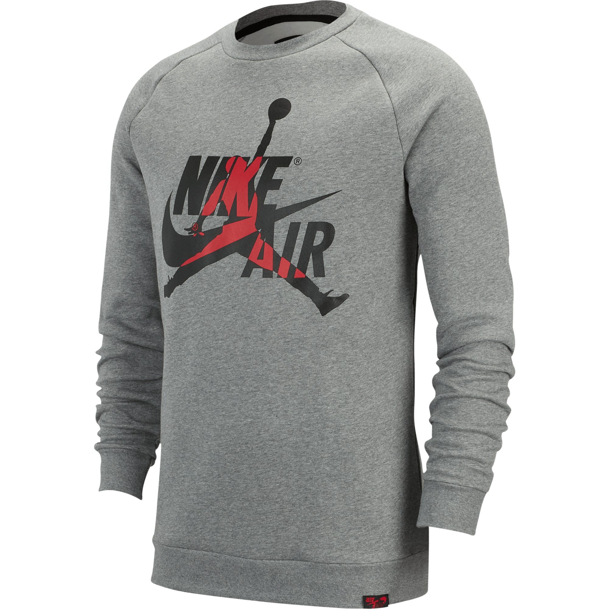 NIKE AIR JORDAN JUMPMAN CLASSICS CREW CARBON HEATHER