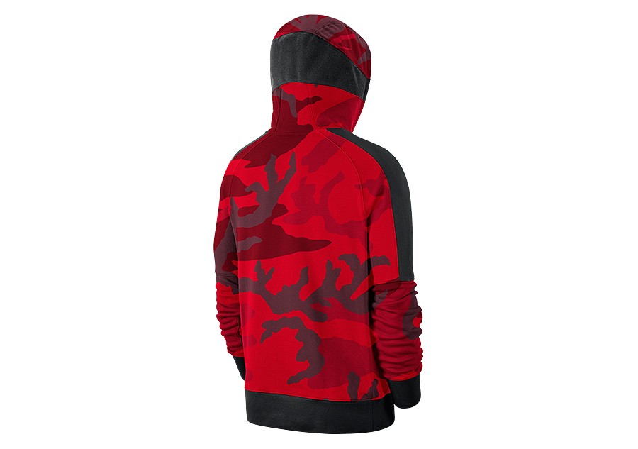 NIKE NBA CHICAGO BULLS COURTSIDE PULLOVER HOODIE UNIVERSITY RED for £65.00