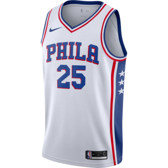 NIKE NBA PHILADELPHIA 76ERS BEN SIMMONS SWINGMAN HOME JERSEY WHITE
