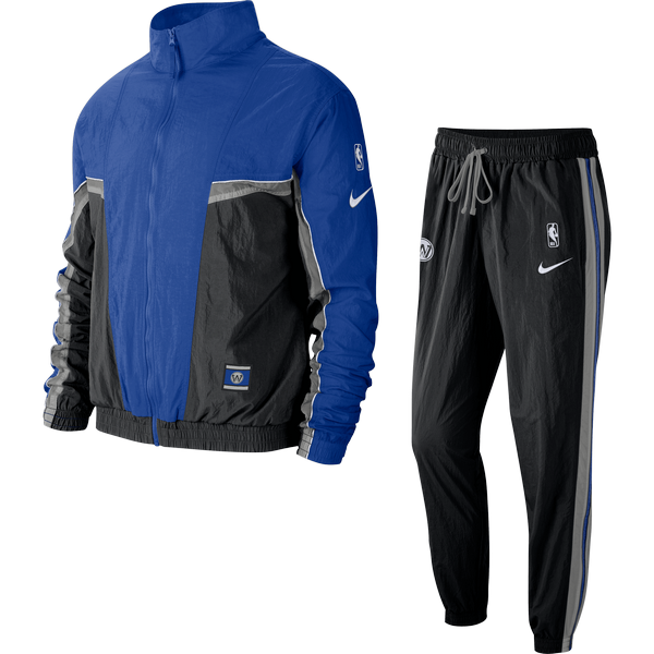 NIKE NBA GOLDEN STATE WARRIORS CITY EDITION COURTSIDE TRACKSUIT RUSH BLUE
