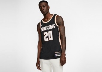 NIKE NBA ATLANTA HAWKS JOHN COLLINS CITY EDITION SWINGMAN JERSEY BLACK