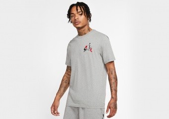 NIKE AIR JORDAN JUMPMAN CLASSICS GRAPHIC TEE CARBON HEATHER