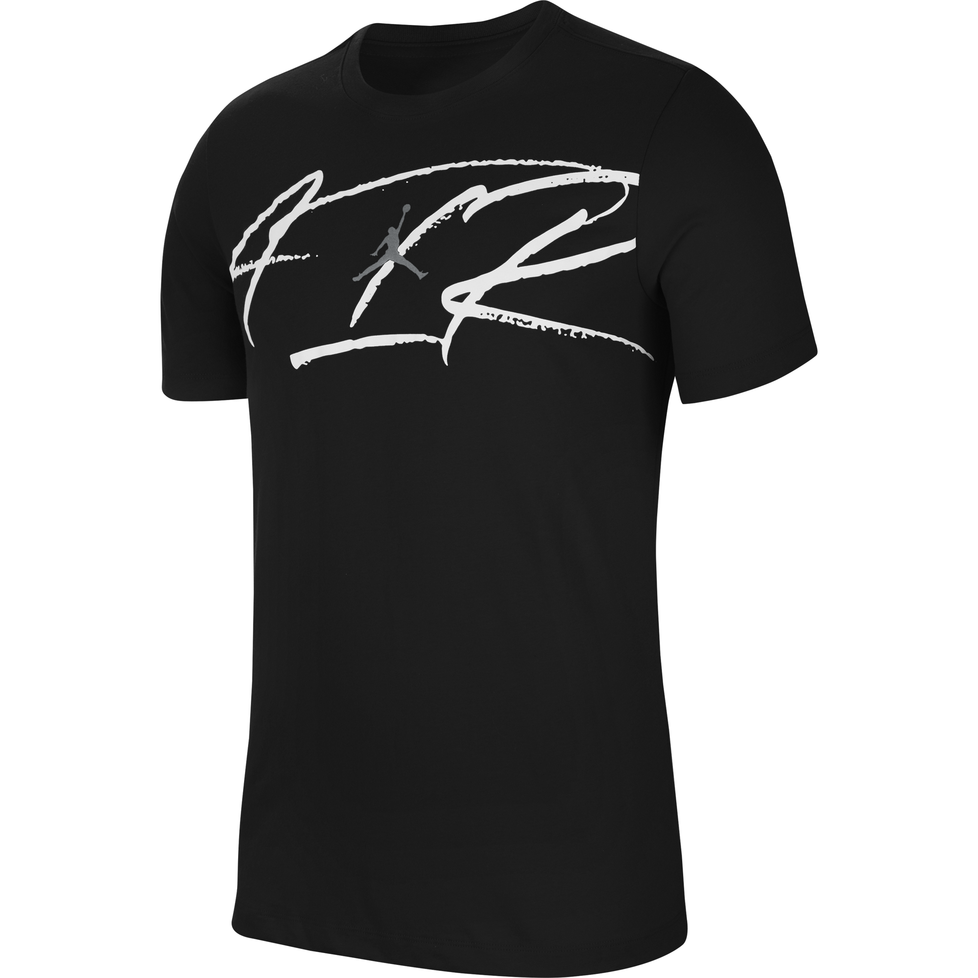 NIKE AIR JORDAN AIR SCRIPT CREW DRI-FIT TEE BLACK