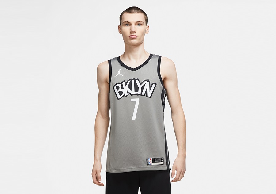 Brooklyn Nets Kevin Durant 7 2020 City Edition White Jersey Fleece
