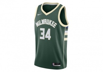 NIKE NBA MILWAUKEE BUCKS GIANNIS ANTETOKOUNMPO ICON EDITION SWINGMAN JERSEY FIR