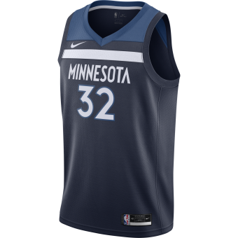 NIKE NBA MINNESOTA TIMBERWOLVES KARL-ANTHONY TOWNS ICON EDITION SWINGMAN JERSEY COLLEGE NAVY