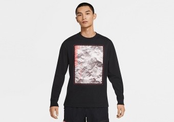 NIKE AIR JORDAN 23 ENGINEERED LONG-SLEEVE CREW TEE BLACK