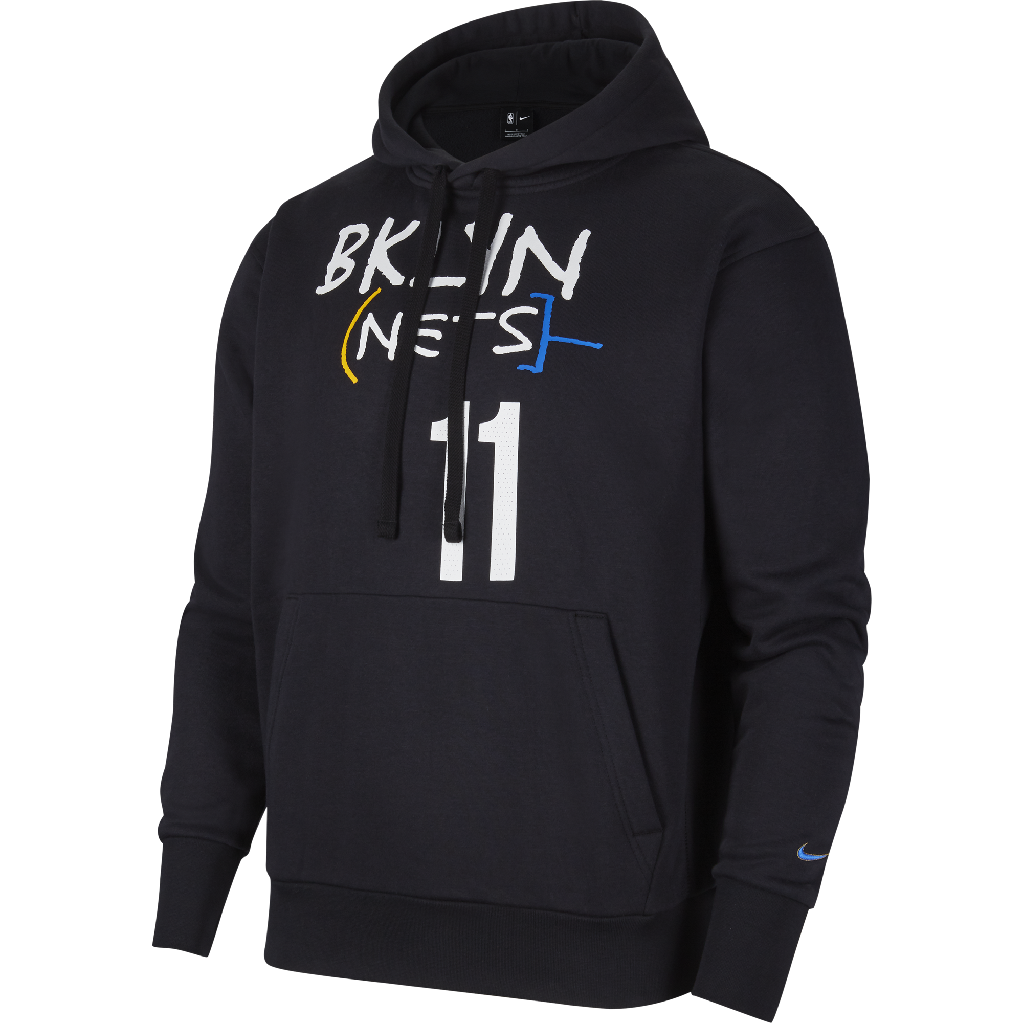 NIKE NBA BROOKLYN NETS KYRIE IRVING CITY EDITION PULLOVER HOODIE BLACK