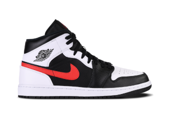 NIKE AIR JORDAN 1 RETRO MID BLACK CHILE RED WHITE