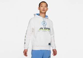 NIKE AIR JORDAN SPORT DNA HBR PULLOVER HOODIE WHITE