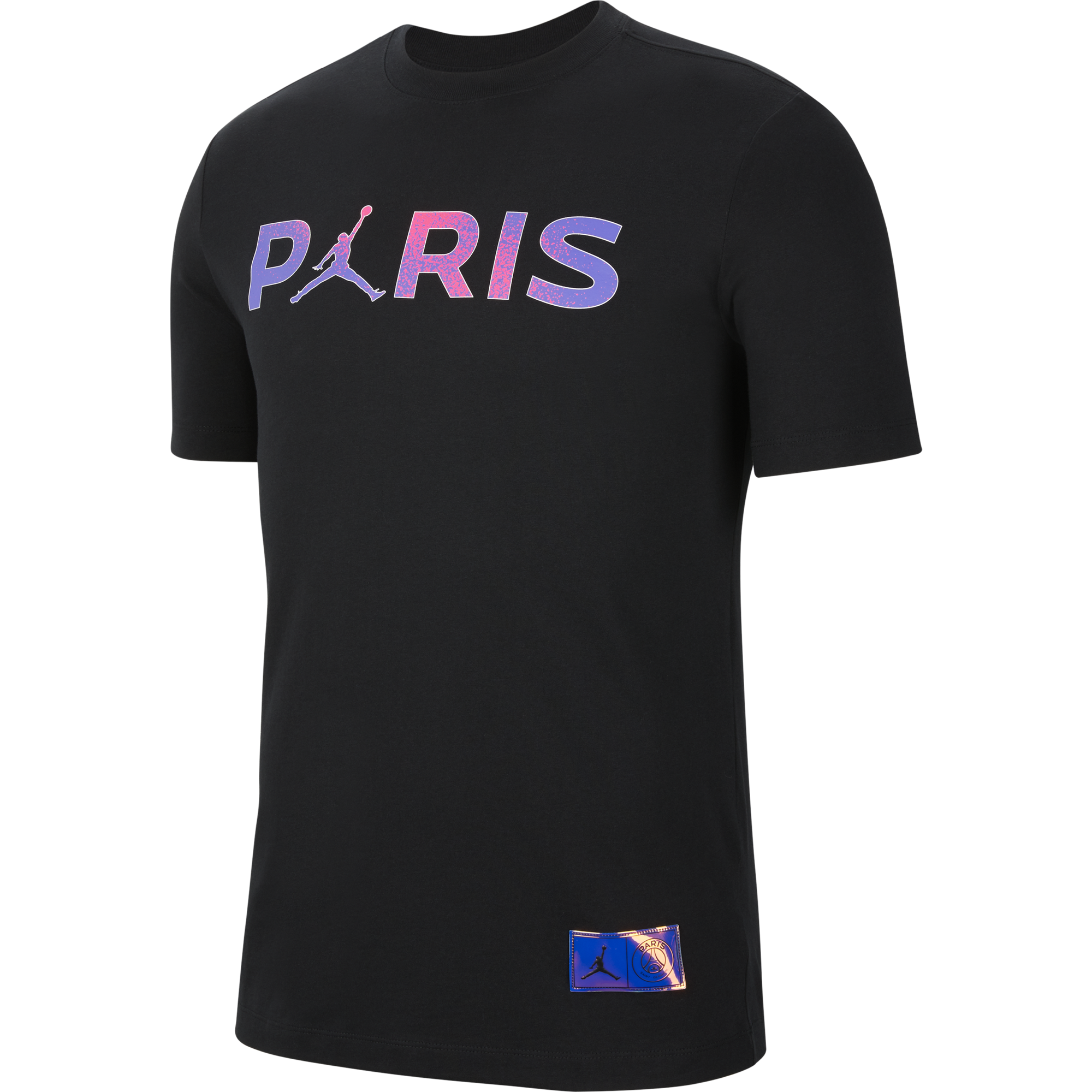 NIKE AIR JORDAN PSG PARIS SAINT-GERMAIN WORDMARK TEE BLACK