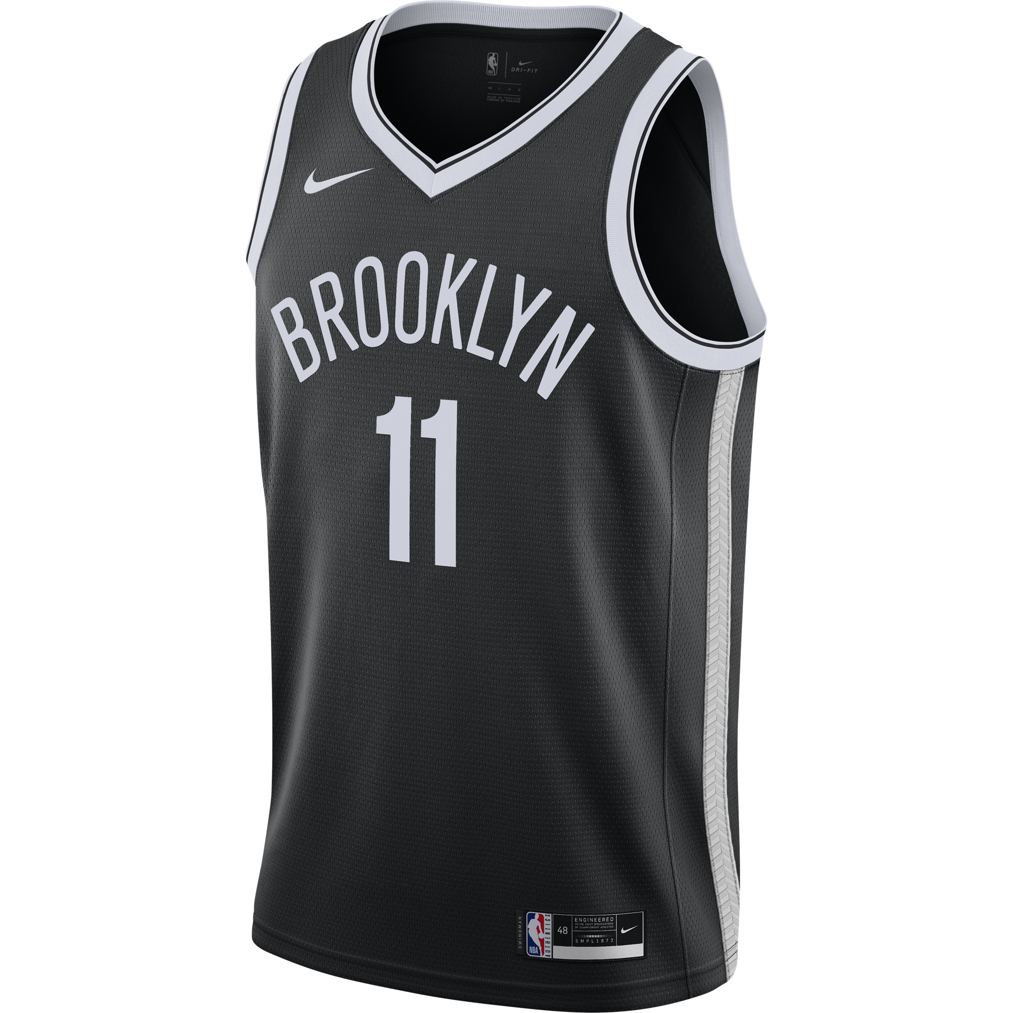 NIKE NBA BROOKLYN NETS KYRIE IRVING ICON EDITION SWINGMAN JERSEY BLACK