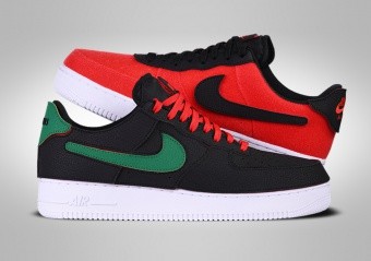 NIKE AIR FORCE 1 LOW 1/1 BLACK RED GREEN CUSTOM