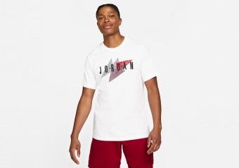 NIKE AIR JORDAN JUMPMAN AIR WORDMARK CREW TEE WHITE