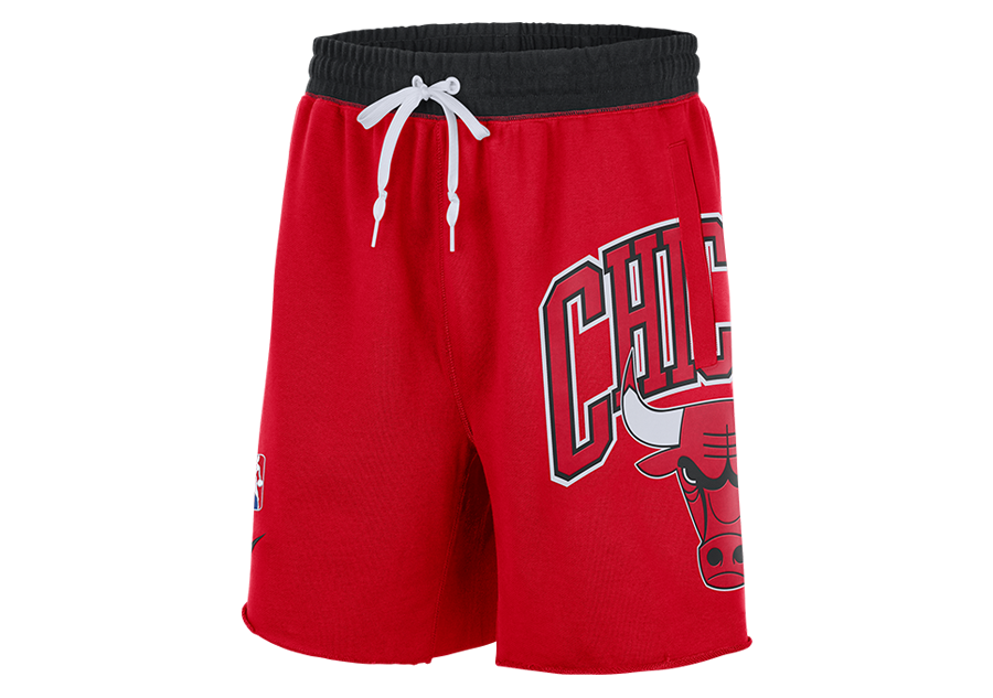 NIKE NBA CHICAGO BULLS COURTSIDE 75 FLEECE SHORTS UNIVERSITY RED