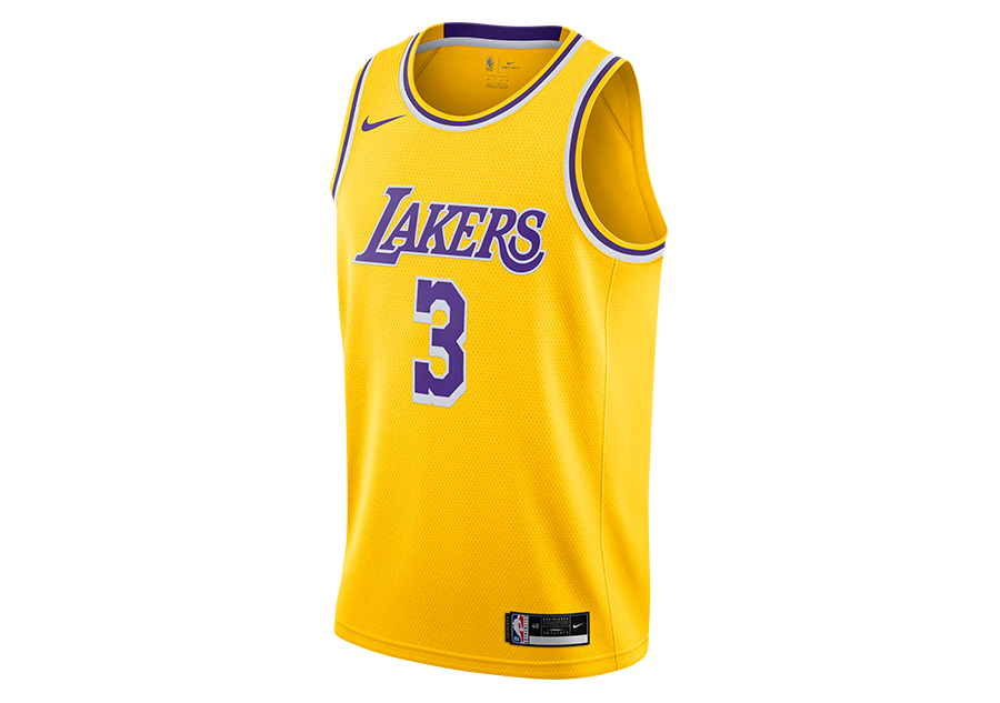 NIKE NBA LOS ANGELES LAKERS ANTHONY DAVIS SWINGMAN JERSEY ICON EDITION 2020 AMARILLO