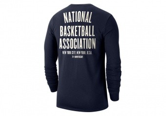 NIKE NBA 31 COURTSITE LONG SLEEVE COLLEGE NAVY