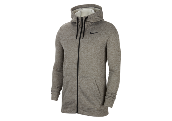 NIKE LEBRON JAMES FLEECE FULL-ZIP HOODIE DARK GREY HEATHER