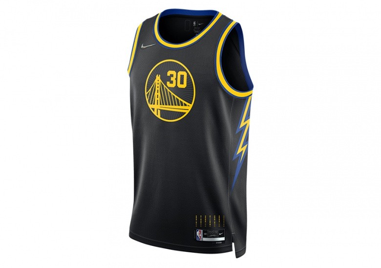 NIKE NBA GOLDEN STATE WARRIORS CURRY STEPHEN CITY EDITION 2021 SWINGMAN JERSEY BLACK