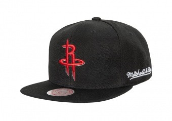 MITCHELL & NESS ENGLISH DROPBACK SNAPBACK NBA HOUSTON ROCKETS