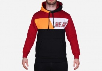 MITCHELL & NESS COLOR BLOCKED FLEECE HOODIE MIAMI HEAT