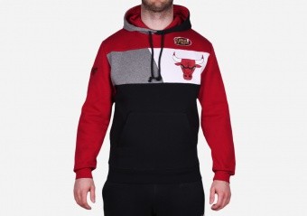 MITCHELL & NESS COLOR BLOCKED FLEECE HOODIE CHICAGO BULLS