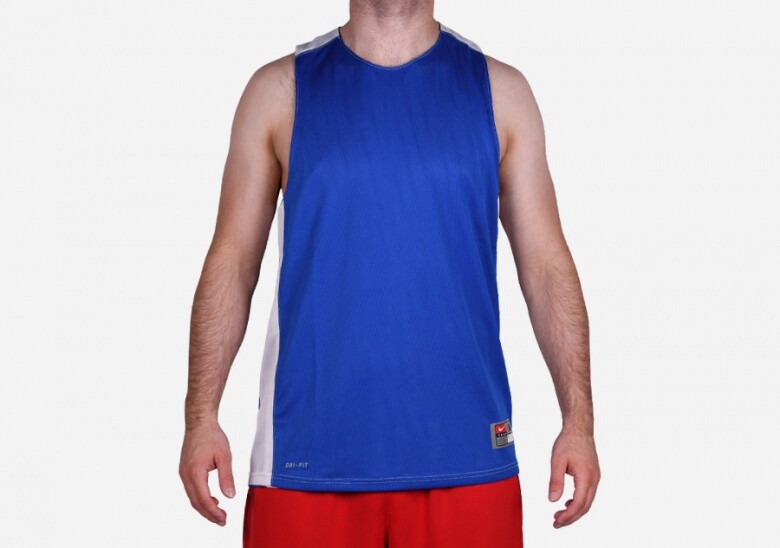 NIKE LEAGUE REVERSIBLE PRACTICE TANK BLUE