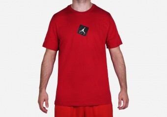 NIKE AIR JORDAN SPORTSWEAR HBR AIR JUMPMAN TEE GYM RED