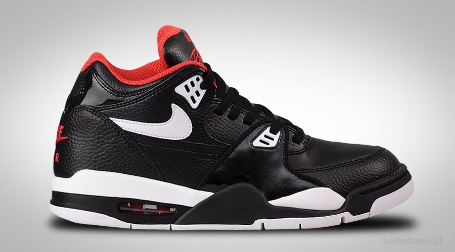 NIKE AIR FLIGHT '89 BLACK WHITE UNIVERSITY RED