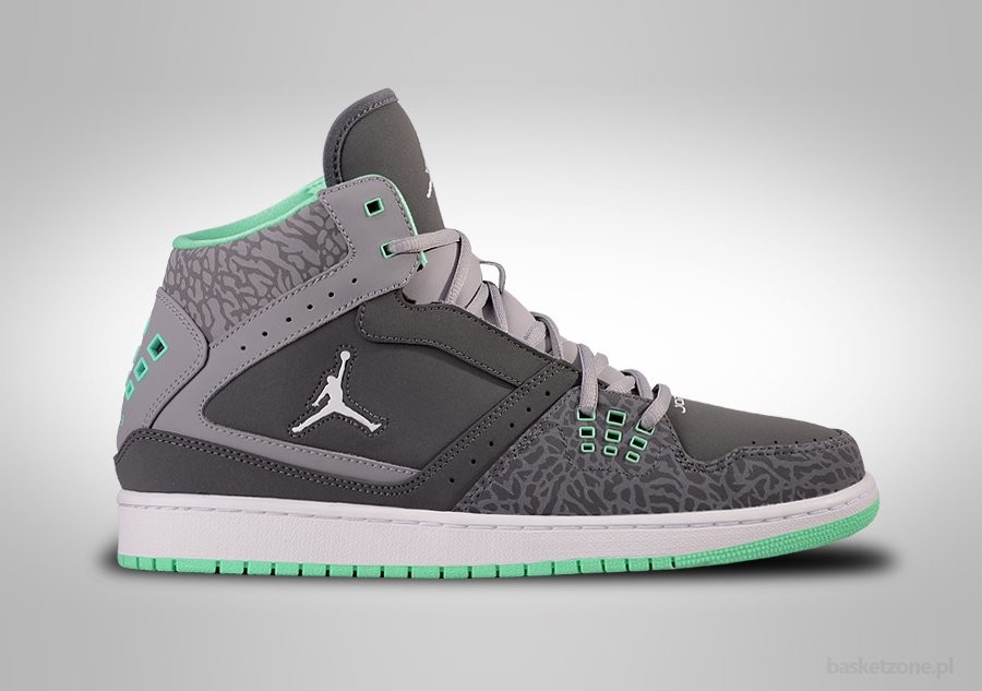 NIKE AIR JORDAN 1 FLIGHT GREEN GLOW CEMENT GREY